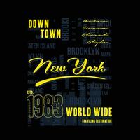ny york stad grafisk design, typografi vektor, illustration, för skriva ut t skjorta, Häftigt modern stil vektor