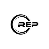 rep Logo Design, Inspiration zum ein einzigartig Identität. modern Eleganz und kreativ Design. Wasserzeichen Ihre Erfolg mit das auffällig diese Logo. vektor