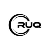 Ruq Logo Design, Inspiration zum ein einzigartig Identität. modern Eleganz und kreativ Design. Wasserzeichen Ihre Erfolg mit das auffällig diese Logo. vektor