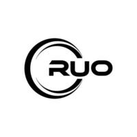 Ruo Logo Design, Inspiration zum ein einzigartig Identität. modern Eleganz und kreativ Design. Wasserzeichen Ihre Erfolg mit das auffällig diese Logo. vektor
