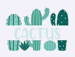 gröna kaktus affisch vektor