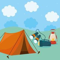 Campingzelt-Design vektor