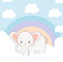 Elefant und Regenbogen vektor