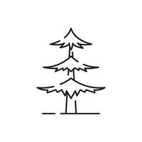 träd linje ikon. naturligtvis skön symbol, trä- trunk och översikt grenar för Karta. träd vektor översikt konst illustration isolerat på vit bakgrund.