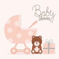 baby shower inbjudan vektor