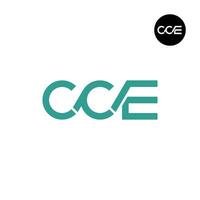 brev cce monogram logotyp design vektor