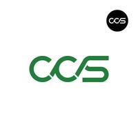 brev ccs monogram logotyp design vektor