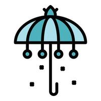 Jakarta Regenschirm Symbol Vektor eben