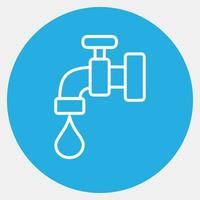 Symbol speichern Wasser. Ökologie und Umgebung Elemente. Symbole im Blau runden Stil. gut zum Drucke, Poster, Logo, Infografiken, usw. vektor