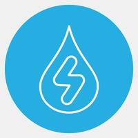 Symbol Wasser Energie. Ökologie und Umgebung Elemente. Symbole im Blau runden Stil. gut zum Drucke, Poster, Logo, Infografiken, usw. vektor