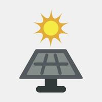 Symbol Solar- Energie Tafel. Ökologie und Umgebung Elemente. Symbole im eben Stil. gut zum Drucke, Poster, Logo, Infografiken, usw. vektor