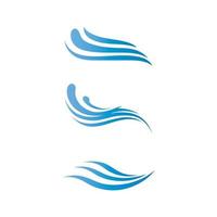 vattenvåg ikon vektor uppsättning av strand och hav logotyp deisgn set