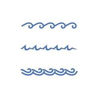 vatten och våg ikon vektor logo design natur hav och strand objekt