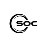 soc logotyp design, inspiration för en unik identitet. modern elegans och kreativ design. vattenmärke din Framgång med de slående detta logotyp. vektor