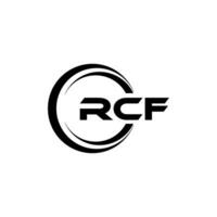 rcf logotyp design, inspiration för en unik identitet. modern elegans och kreativ design. vattenmärke din Framgång med de slående detta logotyp. vektor