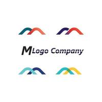 m Brief Logo Vorlage Schrift Logo für Unternehmen und Identität vektor