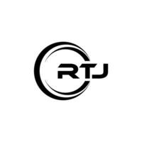 rtj Logo Design, Inspiration zum ein einzigartig Identität. modern Eleganz und kreativ Design. Wasserzeichen Ihre Erfolg mit das auffällig diese Logo. vektor