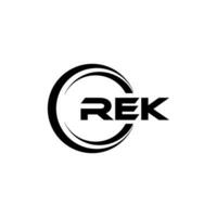 Rek Logo Design, Inspiration zum ein einzigartig Identität. modern Eleganz und kreativ Design. Wasserzeichen Ihre Erfolg mit das auffällig diese Logo. vektor