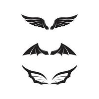 Schwarzflügeltierfledermaus und Vogeladlerfalke-Logosymbol für einen professionellen Designer vektor