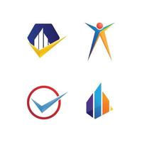 Business Finance Logo Template Rate Illustration und Tower Corporate Design Logo Set vektor