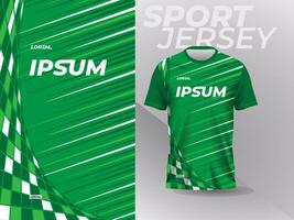 Grün Sport Jersey Attrappe, Lehrmodell, Simulation Design Vorlage zum Sportbekleidung vektor