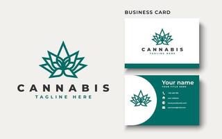 Cannabisblatt-Logo-Design. Vektor-Illustration vektor