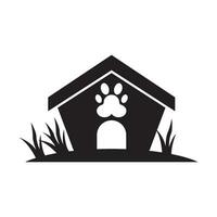 hundkoja, hund kennel ikon vektor illustration symbol design