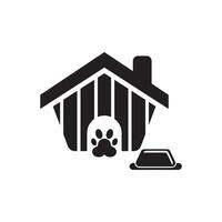 hundkoja, hund kennel ikon vektor illustration symbol design