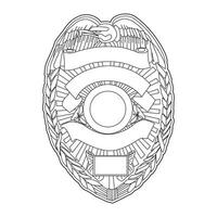 vektor illustration av säkerhet polis bricka , sheriff bricka