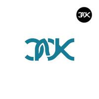 Brief cnx Monogramm Logo Design vektor