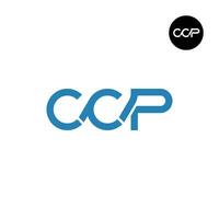 Brief ccp Monogramm Logo Design vektor