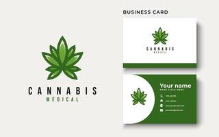 Inspiration für das Design des Cannabisblatt-Logos, Vektorillustration vektor