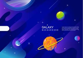 Space Galaxy Bakgrund Vector Illustration