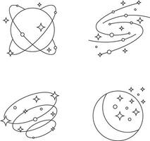 kosmisk årgång minimalistisk konst och mönster illustration vektor