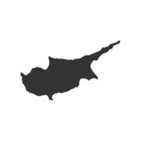 cypern ö Karta ikon vektor