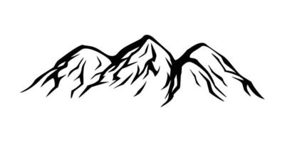 bergen silhuett design. äventyr logotyp, tecken och symbol. vektor
