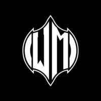 wm brev logotyp design. wm kreativ monogram initialer brev logotyp begrepp. wm unik modern platt abstrakt vektor brev logotyp design.