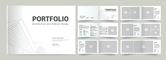 Landschaft die Architektur Portfolio Design Portfolio Vorlage Innere Portfolio vektor