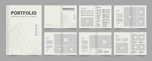 die Architektur Portfolio oder Innere Portfolio Vorlage Design vektor