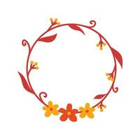 Herbst fallen Blumen- Rahmen Dekoration Design zum Einladungen, Karten, Monogramme, usw. vektor