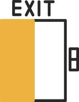 Exit-Vektor-Icon-Design vektor