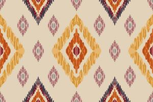 ikat-paisley-stickerei auf grauem hintergrund. geometrisches ethnisches orientalisches nahtloses muster traditionell. abstrakte vektorillustration im aztekenstil. design für textur, stoff, kleidung, verpackung, teppich, druck. vektor