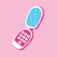 barbie telefon hand dragen illustration vektor