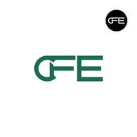 Brief cfe Monogramm Logo Design vektor