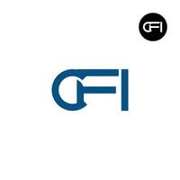 Brief cfi Monogramm Logo Design vektor