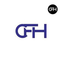 Brief cfh Monogramm Logo Design vektor