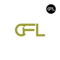 Brief cfl Monogramm Logo Design vektor