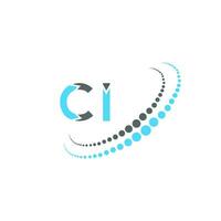 ci Brief Logo kreativ Design. ci einzigartig Design. vektor