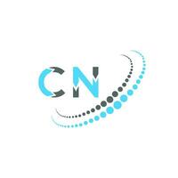 cn Brief Logo kreativ Design. cn einzigartig Design. vektor