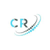 cr Brief Logo kreativ Design. cr einzigartig Design. vektor